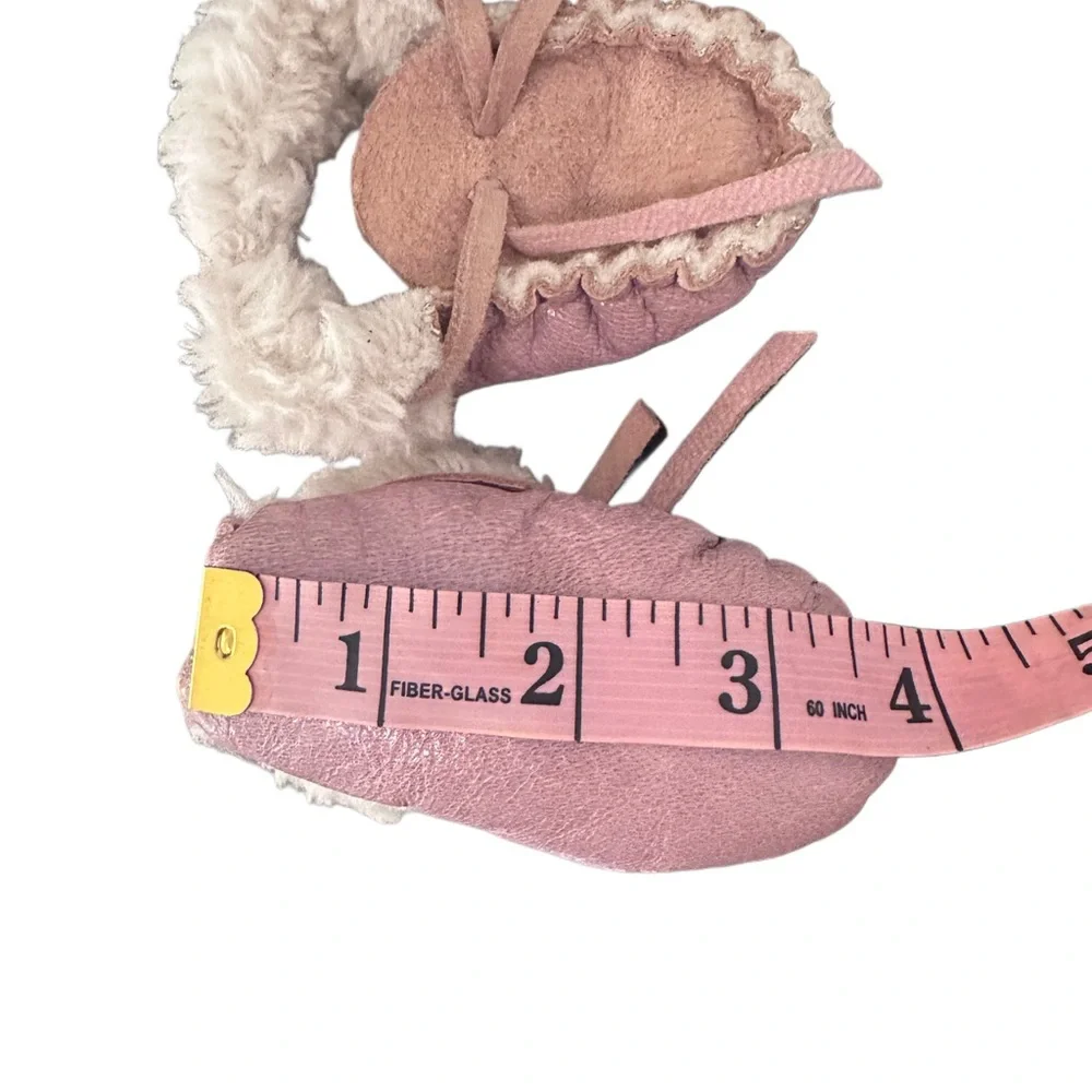 Pink Handmade Leather Baby Moccasins